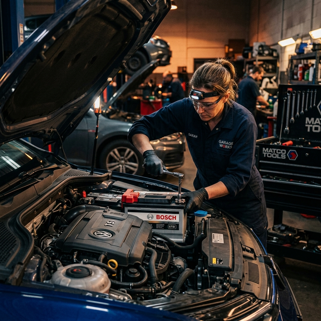 Car battery replacement service