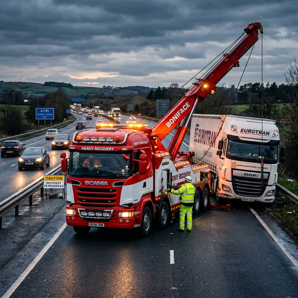 Heavy duty vehicle recovery truck